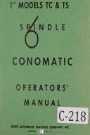 Cone-Conomatic-Cone Conomatic Operators TC TS 6 Spindle Automatic Machine Manual-1\"-TC-TS-01